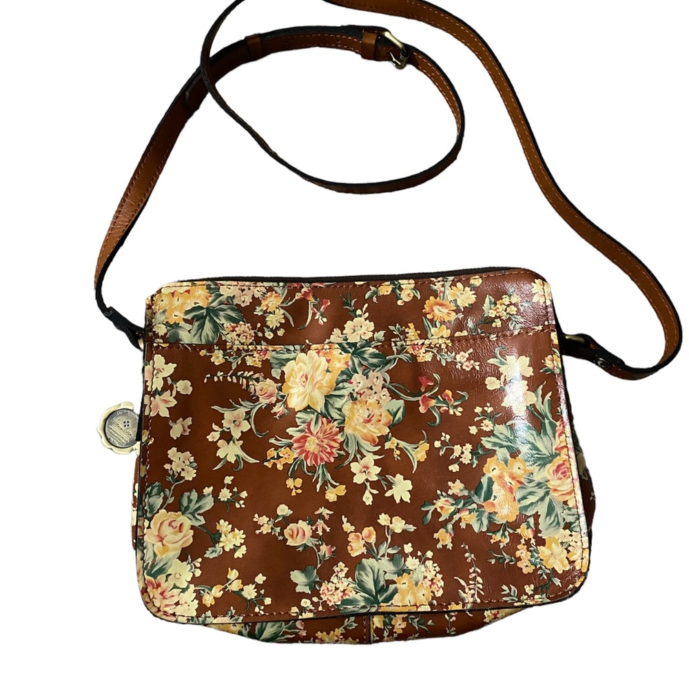 Patricia Nash vintage botanical garden Crossbody leather purse